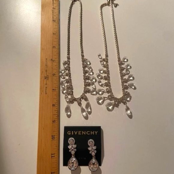 Givenchy clip earrings and 2 similar necklaces. - Picture 1 of 5